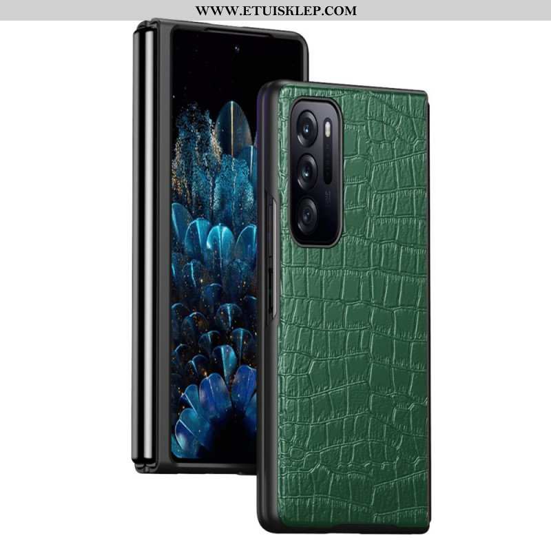 Etui do Oppo Find N Efekt Skóry Krokodyla